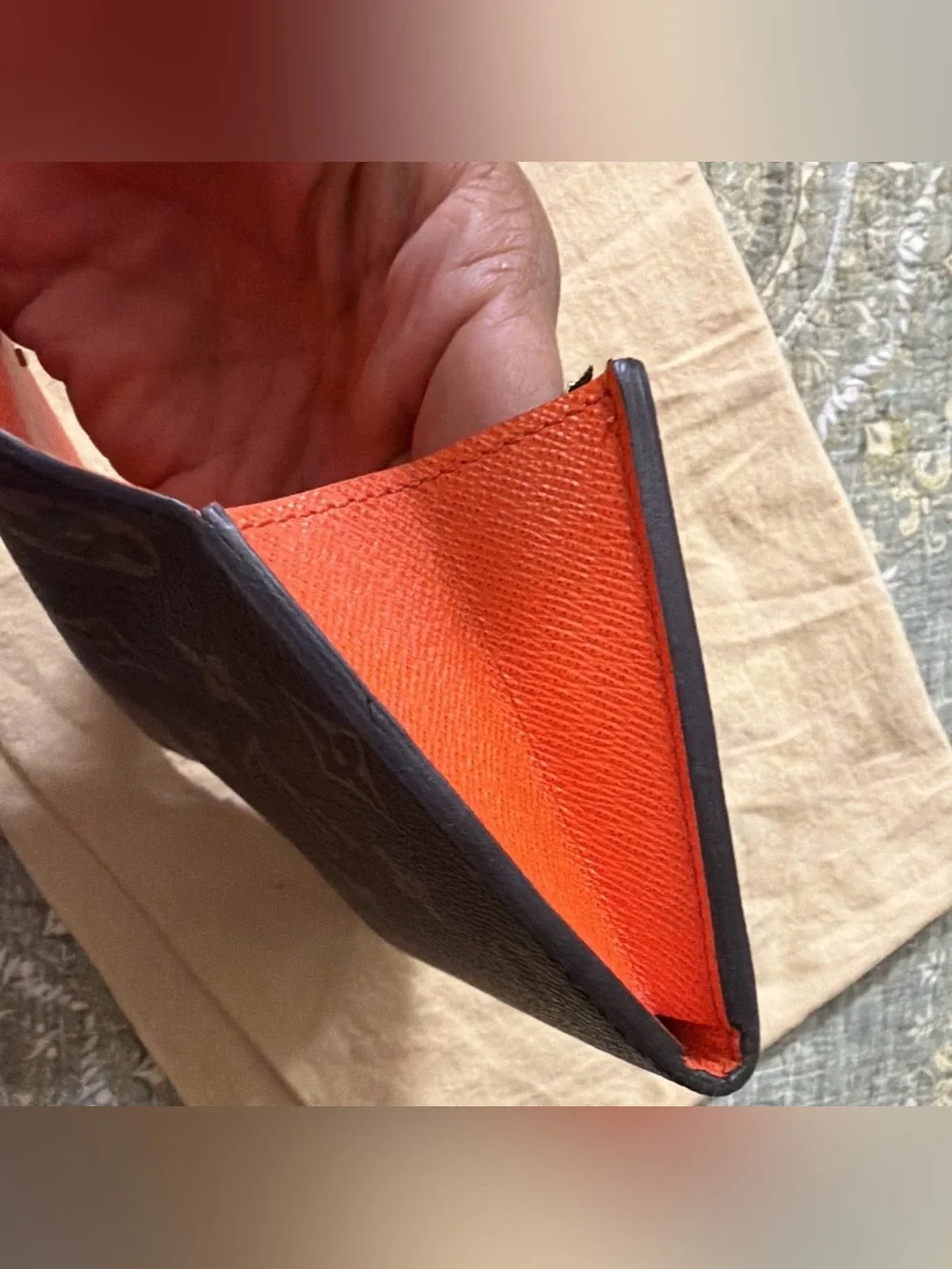 Authentic Louis Vuitton Monogram Emilie Wallet – Coquelicot Interior / COA